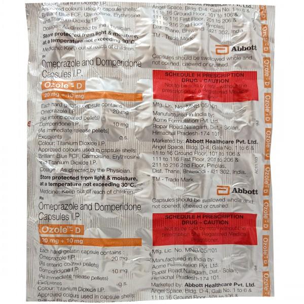 Ozole D 20 mg + 10 mg Capsule (20 Cap)