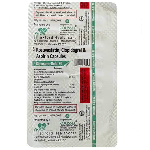 Rosusure Gold 20 mg Capsule (10 Cap)