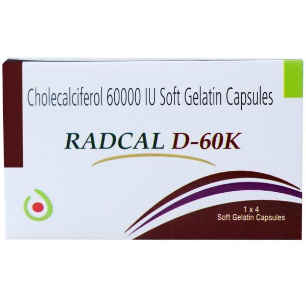 Radcal D 60K Soft Gelatin Capsule (4 Cap)