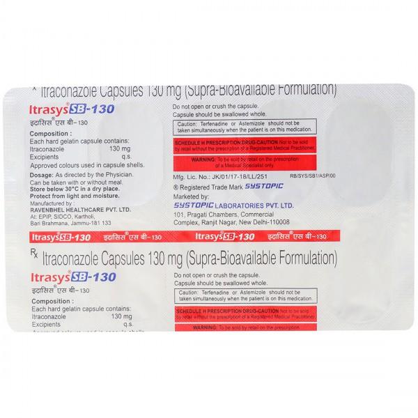 Itrasys SB 130 mg Capsule (10 Cap)