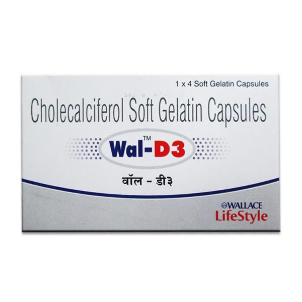 Wal D3 60000 IU Capsule (4 Cap)