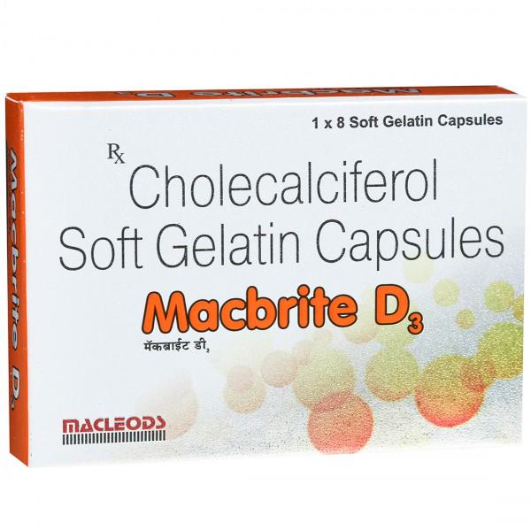 Macbrite D3 60000 IU Capsule (8 Cap)