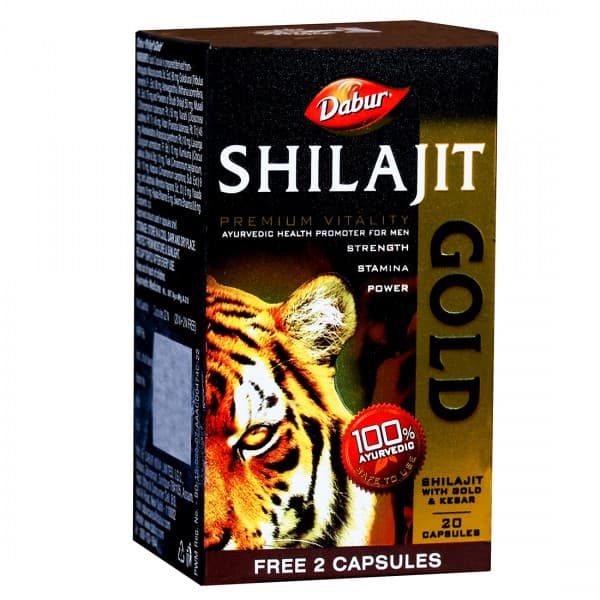 Dabur Shilajit Gold Capsules (Free 2 Capsules) Pack Of 20