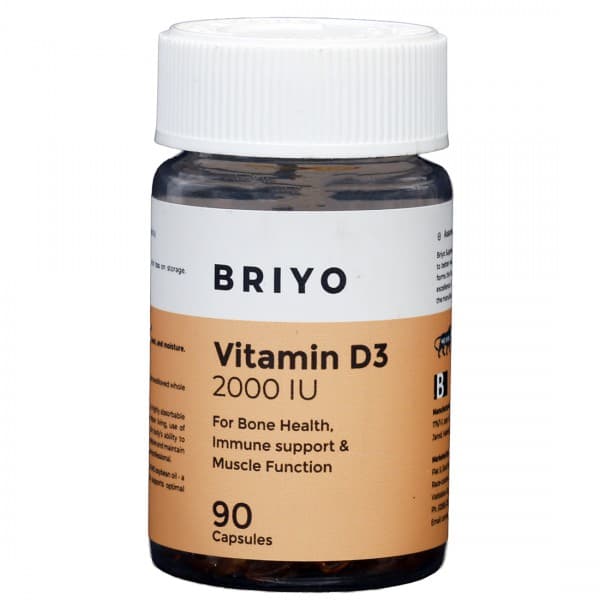 Briyo Vitamin D3 2000 IU 90 Capsules