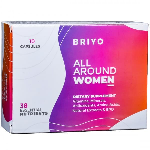 Briyo All Around Women Multivitamin Cpsules Vitamins, Minerals, Antioxidants, Amino Acids, Extracts 10 Capsules