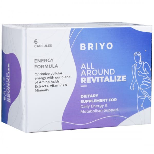 Briyo All Around Revitalize Multivitamin with Amino Acids, minerals, Vitamins, Natural Extracts 6 Capsules