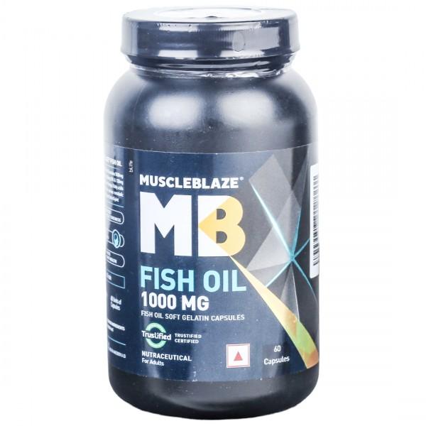 MuscleBlaze Fish Oil 1000 mg 60 Soft Gelatin Capsules