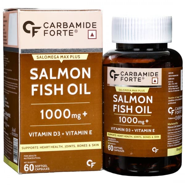 Carbamide Forte Salomega Max Plus Citrus Lemon Flavour 60 Softgel Capsules
