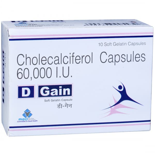 D GAIN 60000 IU Capsule (10 Cap)