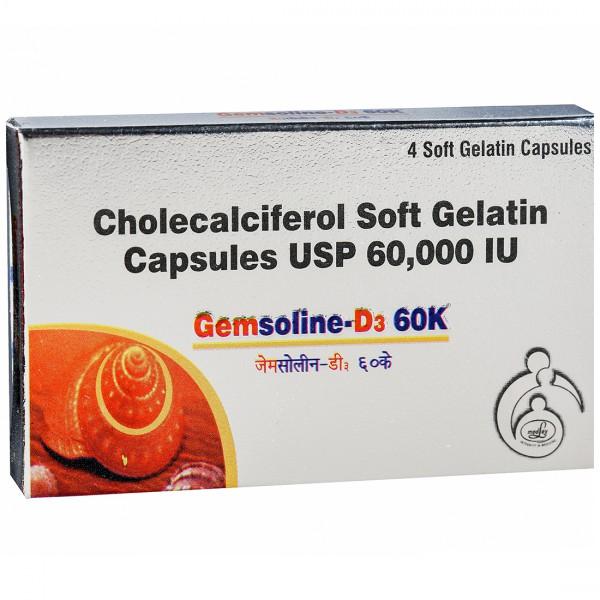 Gemsoline D3 60K Soft Gelatin Capsule (4 Cap)