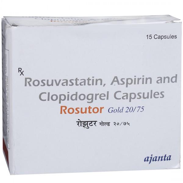 Rosutor Gold 20/75 mg Capsule (15 Cap)