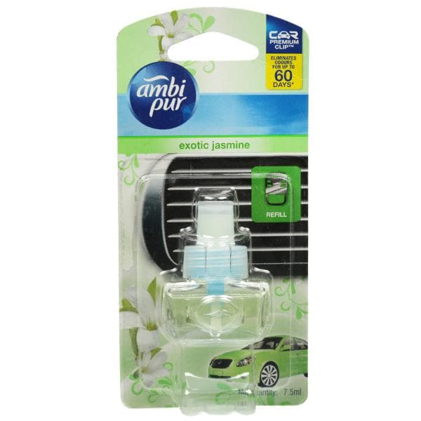 Ambipur Car Vent Perfume Car Air Freshener Exotic Jasmine Refill 7.5 ml