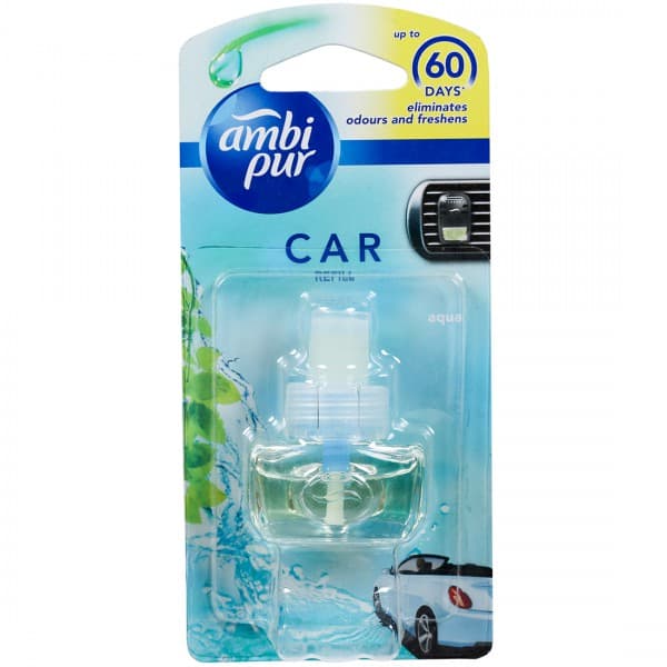 Ambipur Car Vent Perfume Aqua Car Air Freshener Refill 7.5 ml