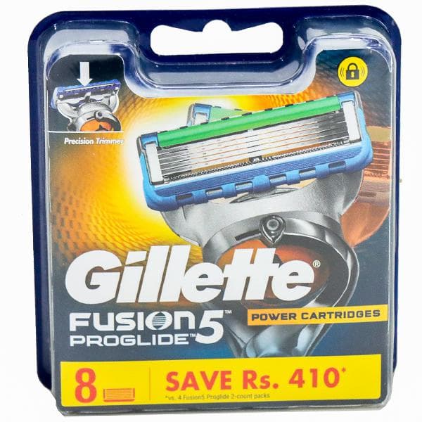 Gillette Fusion 5 Proglide Power Cartridges (Save Rs 410) Pack Of 8