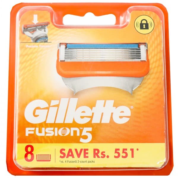 Gillette Fusion 5 Cartridges (Save Rs 551) Pack Of 8