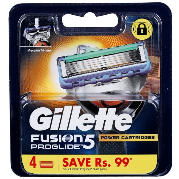 Gillette Fusion 5 Proglide Power Cartridges (Save Rs 99) Pack Of 4