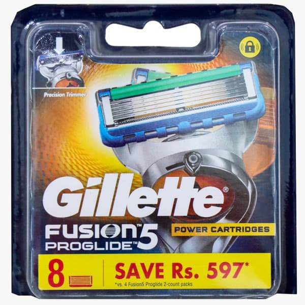 Gillette Fusion 5 Proglide Power Cartridges (Save Rs 597) Pack Of 8