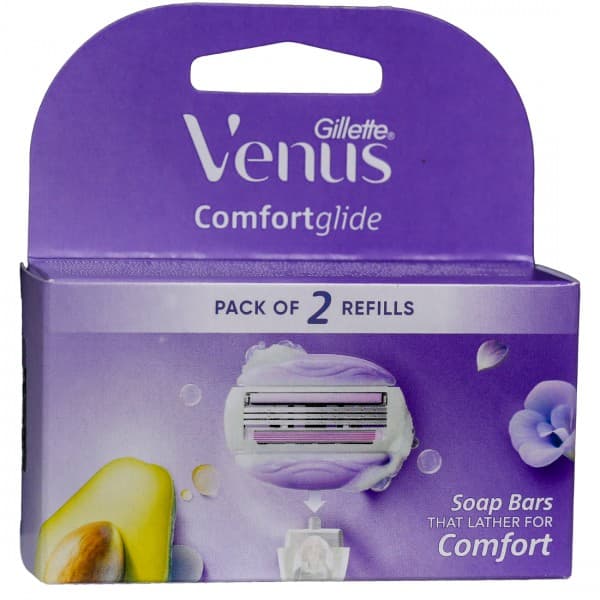 Gillette Venus Comfortglide Gel Bars with Avocado Oil & Freesia Scent Cartridges Pack Of 2