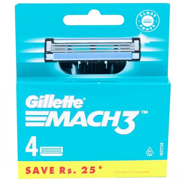 Gillette Mach 3 Cartridges (Save Rs 25) Pack Of 4