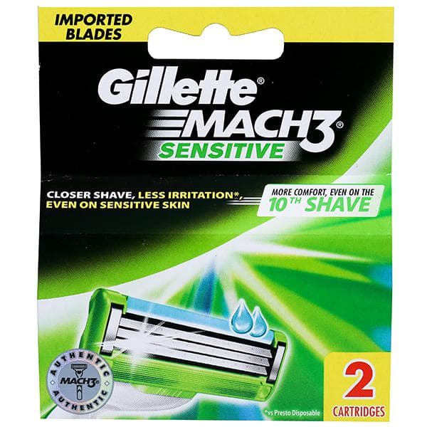 Gillette Mach 3 Sensitive Cartridges Pack Of 2