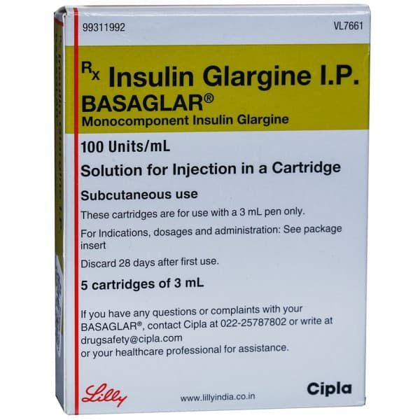 Basaglar 100 Iu/ml 3 ml Cartridge (5 Cartridge)