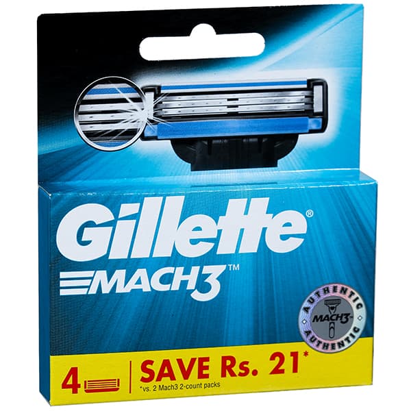 Gillette Mach 3 Cartridges (Save Rs. 21) Pack Of 4