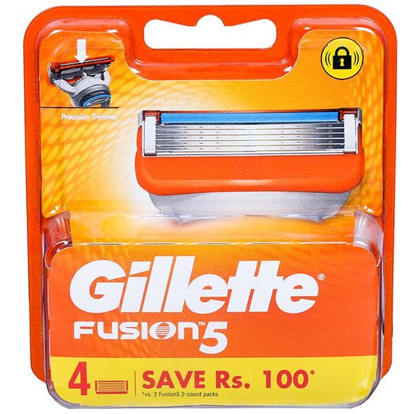 Gillette Fusion 5 Cartridges (Save Rs. 100) Pack Of 4