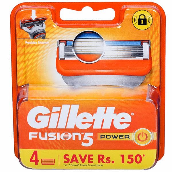 Gillette Fusion 5 Power Cartridges (Save Rs. 150) Pack Of 4
