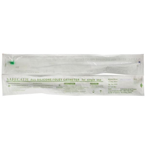 Safecath All Silicone Foley Catheter 14 FR 30 ml