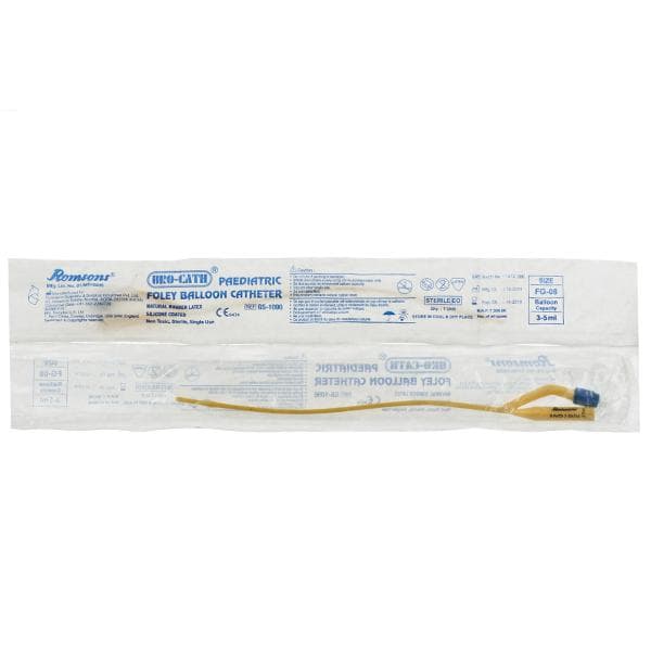 Foley Balloon Catheter Paediatric (Uro Cath) 2 Way FG - 08 (3.5 ml)