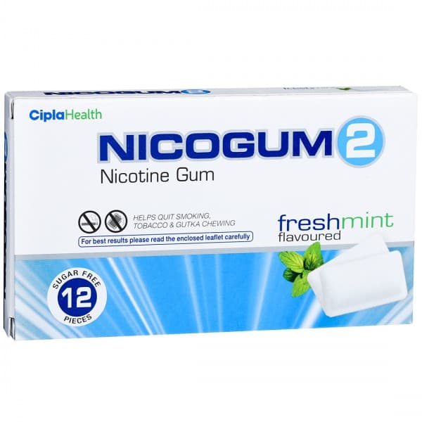 Nicogum 2 mg Freshmint Flavour Sugar Free 12 Chewing Gums