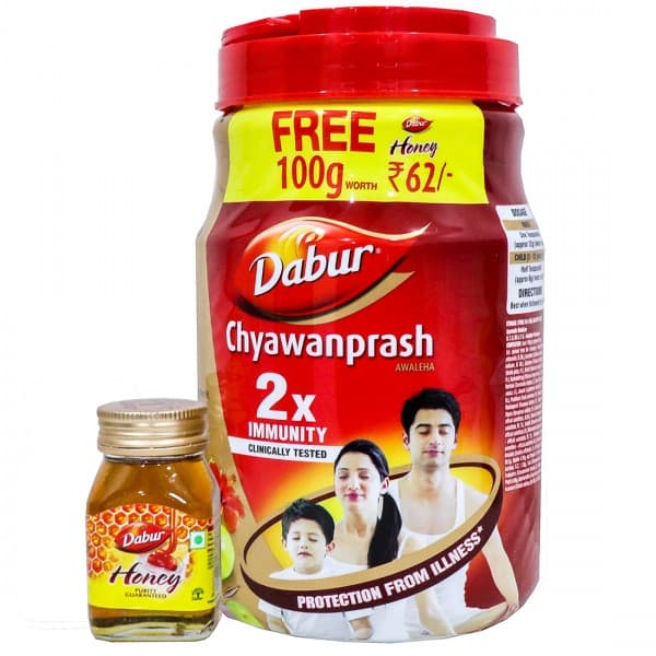 Dabur Chyawanprash Jar 2X Immunity (Free Dabur Honey 100 g) 2 kg