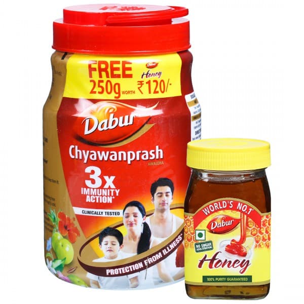 Dabur Chyawanprash Jar 3X Immunity Action (Free Dabur Honey 250 g) 2 kg