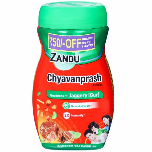 Zandu Chyavanprash Avaleha Goodness of Jaggery No Added Sugar Jar 2X Immunity (Rs 50 off) 900 g