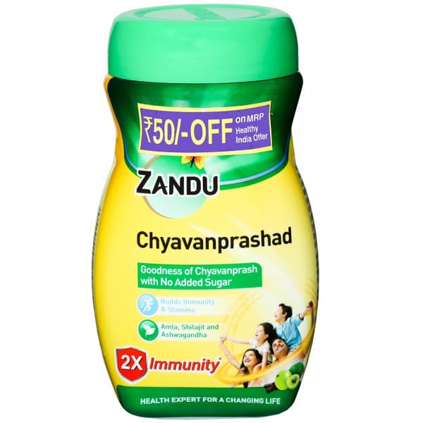 Zandu Chyavanprashad No Added Sugar Jar 2X Immunity (Rs 50 Off) 900 g
