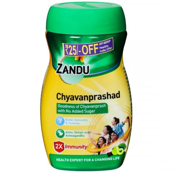 Zandu Chyavanprashad No Added Sugar Jar 2X Immunity (Rs 25 Off) 450 g