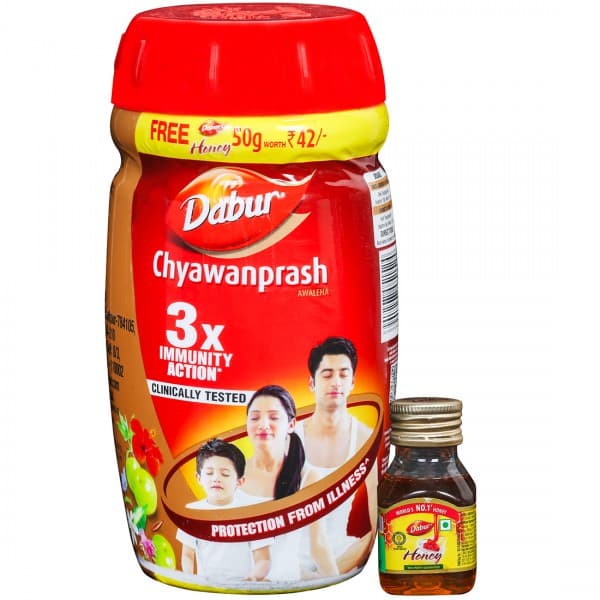 Dabur Chyawanprash Jar 3X Immunity Action (Free Dabur Honey 50 g) 500 g