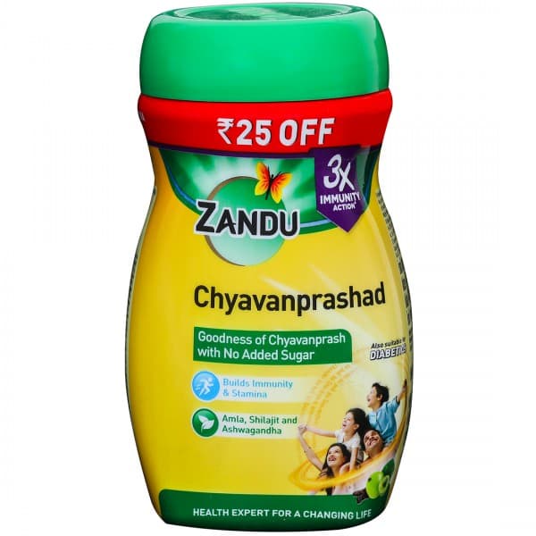Zandu Chyavanprashad No Added Sugar Jar 3X Immunity Action (Rs 25 Off) 450 g