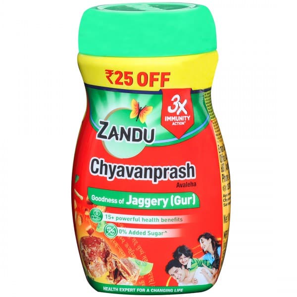 Zandu Chyavanprash Avaleha Goodness of Jaggery Jar 3X Immunity Action (Rs 25 off) 450 g