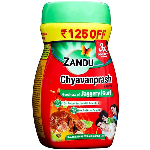 Zandu Chyavanprash Avaleha Goodness Of Jaggery Jar 3X Immunity Action (Rs. 125 Off) 900 g