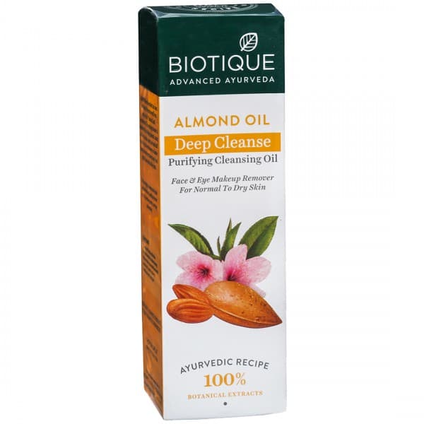 Biotique Almond Oil Deep Cleanse Purifying Face & Eye Makeup Cleansing Oil 120 ml
