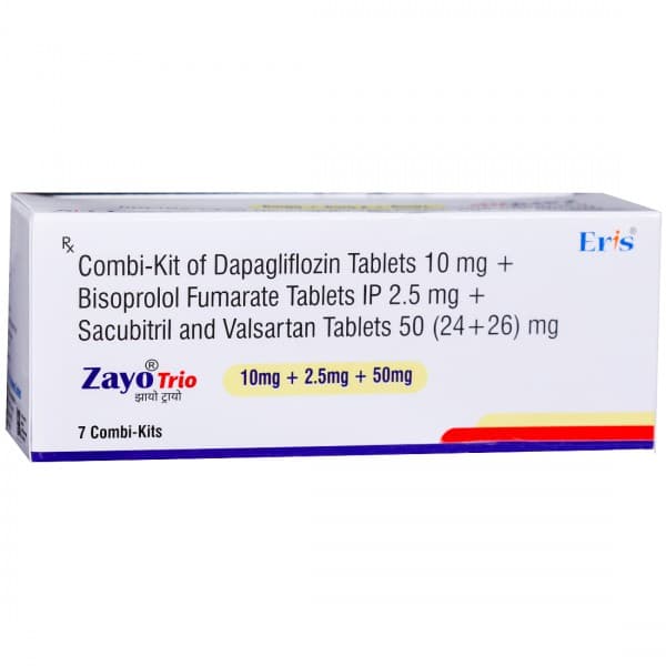 Zayo Trio 10mg + 2.5mg + 50mg Combi Kit (4 Tab)
