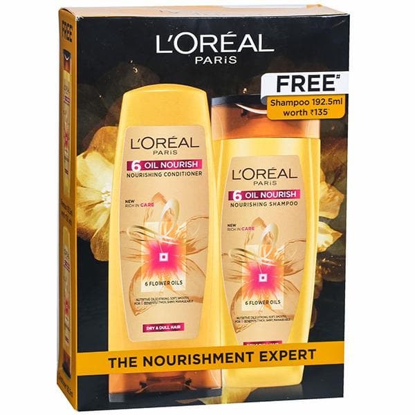 Loreal Paris The Nourishment Expert Buy 6 Oil Nourishing Condioner 192.5ml Get Shampoo 192.5 ml Free (192.5 ml + 192.5 ml)