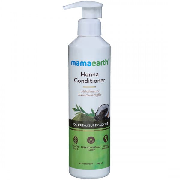 Mamaearth Henna Conditioner with Henna & Dark Roast Coffee for Premature Greying 250 ml