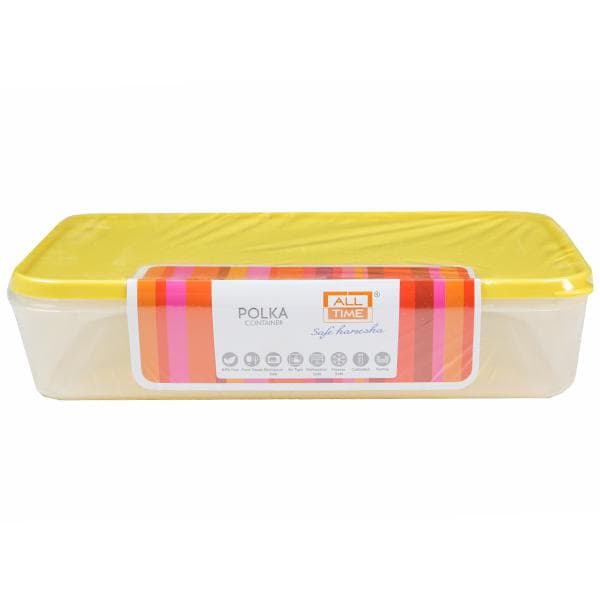 All Time Polka Container (502) Yellow 1500 ml