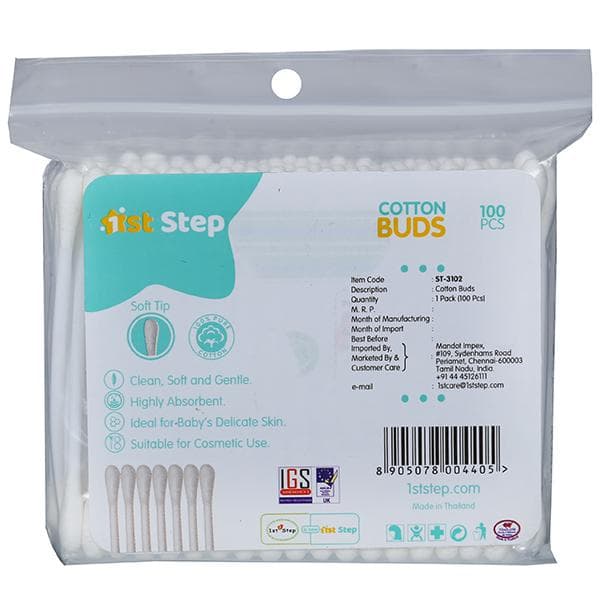 1st Step Cotton Buds ST-3102 100 Stems