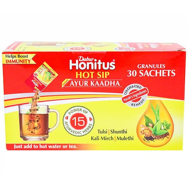 Dabur Honitus Hot Sip Ayur Kaadha Granules 4 g