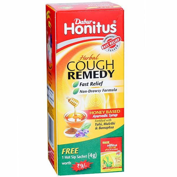 Dabur Honitus Cough Remedy (Free Dabur Honitus Hot Sip Sachet 4 g) 100 ml