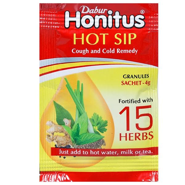 Dabur Honitus Hot Sip Cough & Cold Remedy Granules Sachet 4 g
