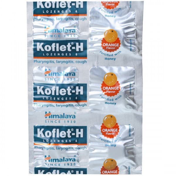 Himalaya Koflet H Lozenges Orange Flavour Pack Of 6